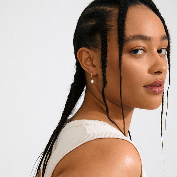 ELLIANA øreringe, guldbelagt, Pilgrim