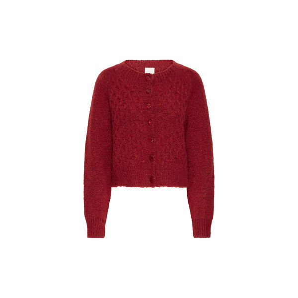 IHBELABLUE Cardigan, red dahlia, ICHI