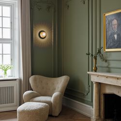 Liila 1 Medium Wall Lamp, nordic gold/optic clear, Nuura