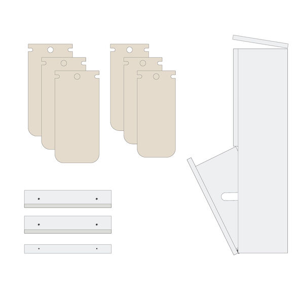 SORTED Standard Tall affaldssortering, snow white, DesignLife