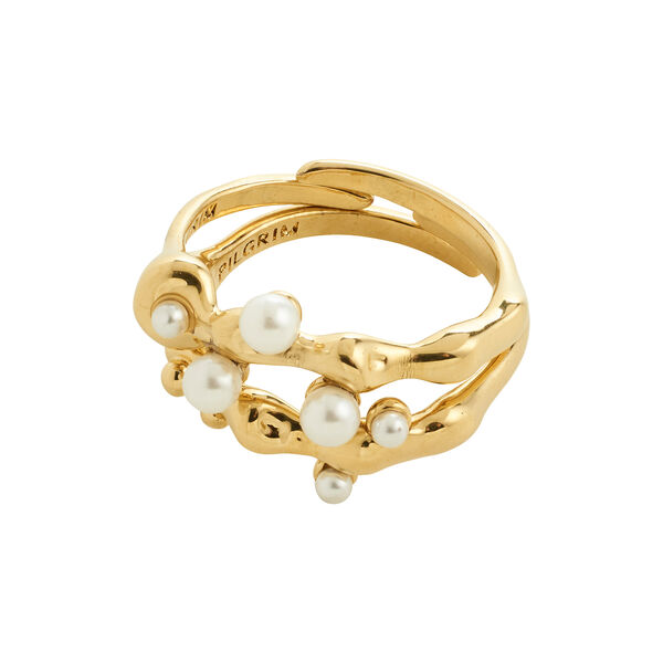 HADLEY ringe 2-i-ét sæt, guldbelagt, Pilgrim