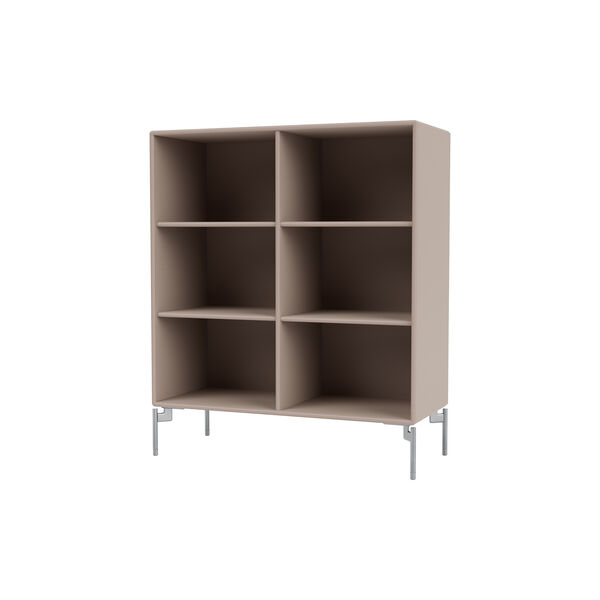 Montana 1113 reol med hjul, 137 mushroom/black, Montana Furniture