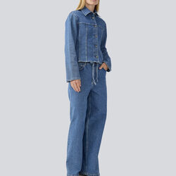 IsoldeMD solid pants, distressed blue, Modstr&ouml;m