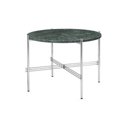 TS Coffee Table &Oslash;55, green guatemala marble/steel, GUBI