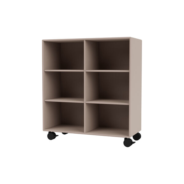 Montana 1113 reol med hjul, 137 mushroom/black, Montana Furniture