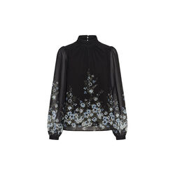 UrsanneSZ Blouse, black luna roses, Saint Tropez