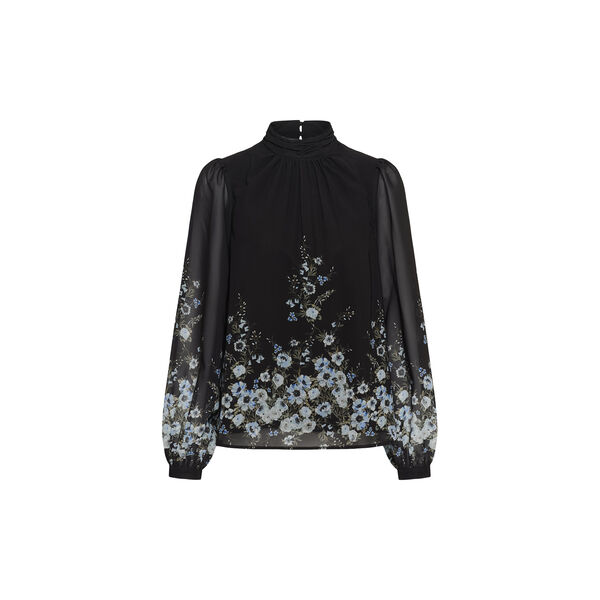 UrsanneSZ Blouse, black luna roses, Saint Tropez