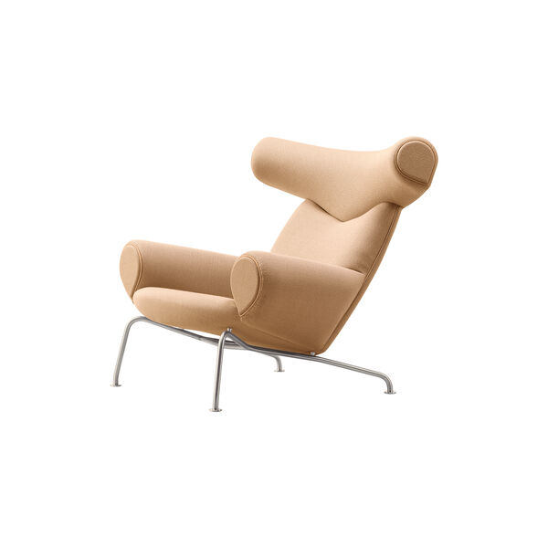 Wegner Ox Chair |  Natural| L&aelig;nestol + Ottoman, Fredericia Furniture