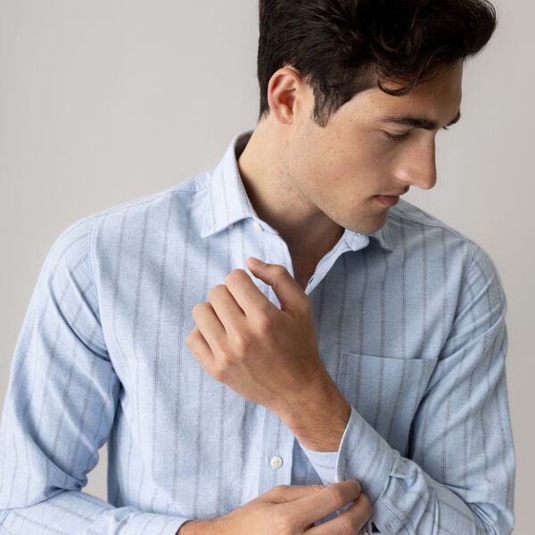 MMGMarco Brush Shirt, light blue, MOS MOSH Gallery