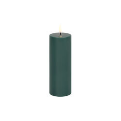 LED pillar candle, pine green, Uyuni Lighting