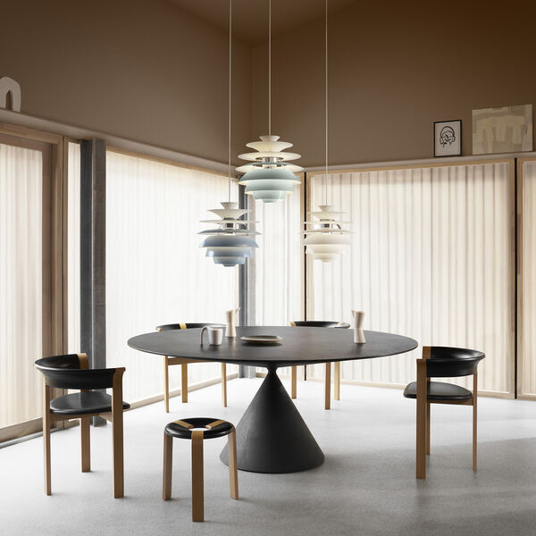 PH Snowball, dusty green/high lustre chrome plated, Louis Poulsen