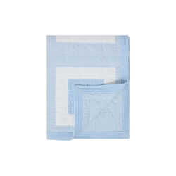 Quilted Patchwork Bedspread, blue/white, Lexington