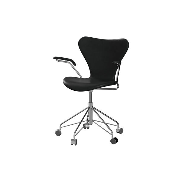 Serie 7&trade; 3217 fuldpolstret kontorstol, Grace Black, Fritz Hansen