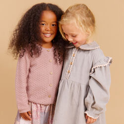 Dress L/S Alissa, slightly blue, Wheat