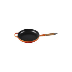 Signature st&oslash;bejern stegepande med tr&aelig;h&aring;ndtag &Oslash; 28 cm, volcanic, Le Creuset