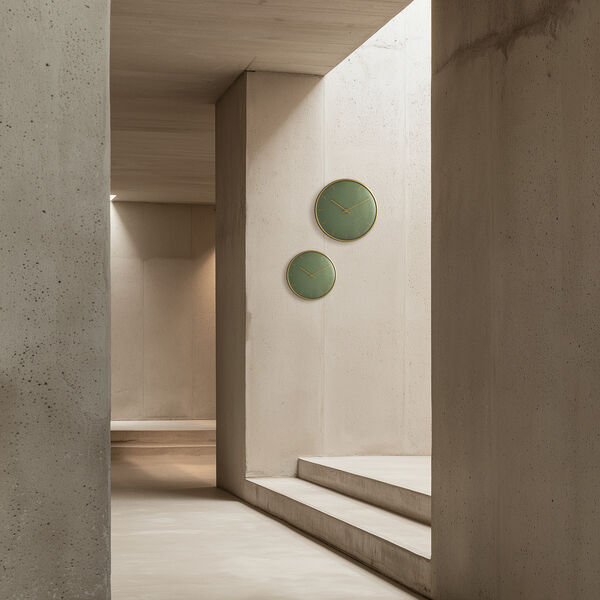 City Hall V&aelig;gur Medium, gr&oslash;n, Arne Jacobsen Clocks