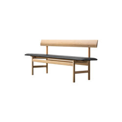 The Mogensen Bench b&aelig;nk, s&aelig;bebehandlet eg/black, Fredericia Furniture