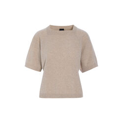 Kumo cashmere kort&aelig;rmet bluse, ivory melange, BITTE KAI RAND