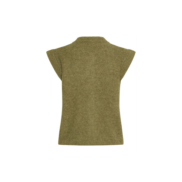 IRSILVI Waistcoat, green moss melange, Atelier Rêve