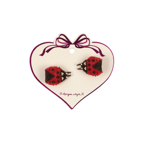 2 Pack Ladybug Beaded Hair Clip, ladybug, Konges Sl&oslash;jd