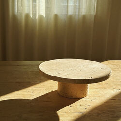 H&oslash;j dekorativt fad, sand, HOEME Copenhagen