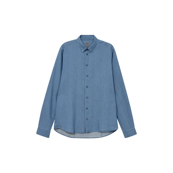 MMGMarco Chambray Shirt, marine blue, MOS MOSH Gallery