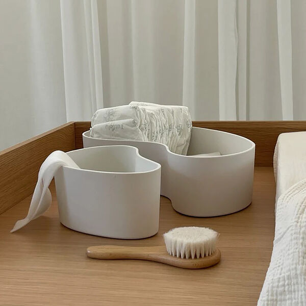 Wave opbevaringskurv, ivory, We Are Bitte