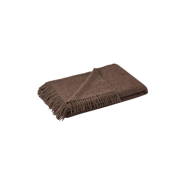 Julia uldplaid, dark brown, NATURES Collection