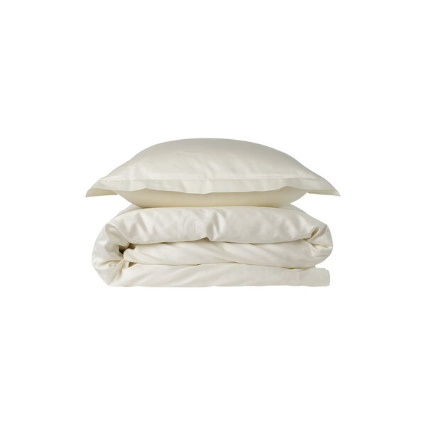 Satinvævet sengetøj, beige, Geismars Væverier