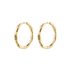 EDDY recycled organiske store hoops, guldbelagt, Pilgrim