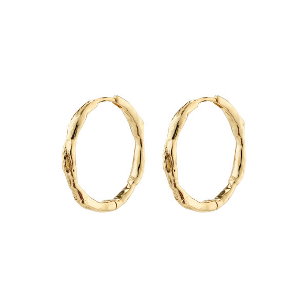EDDY recycled organiske store hoops, guldbelagt, Pilgrim