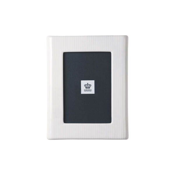 Hvid Riflet billedramme, Royal Copenhagen