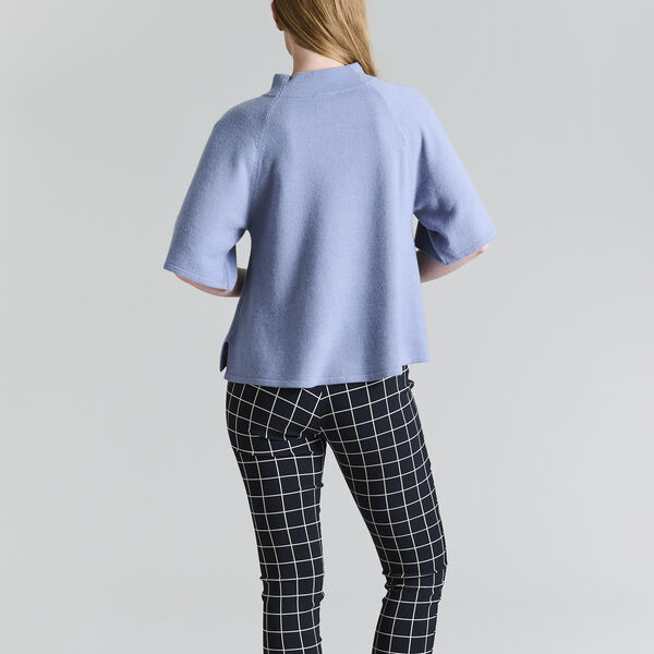 Cloud cashmere højhalset bluse, steel blue, BITTE KAI RAND