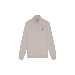 Cotton Merino Quarter Zip Jumper, cove, Lyle & Scott
