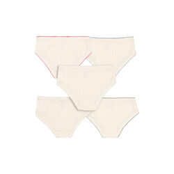 Minna 5 Pack Girl Underpants, antique white, Konges Sl&oslash;jd
