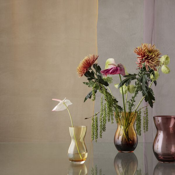 Calabas vase, burgundy, Holmegaard