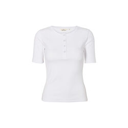 Ludmilla SS Granddad, bright white, Basic Apparel