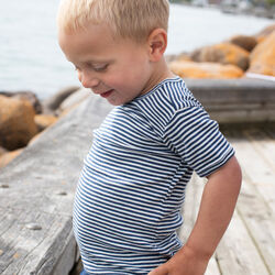 T-Shirt Stripe, navy/offwhite, Serendipity