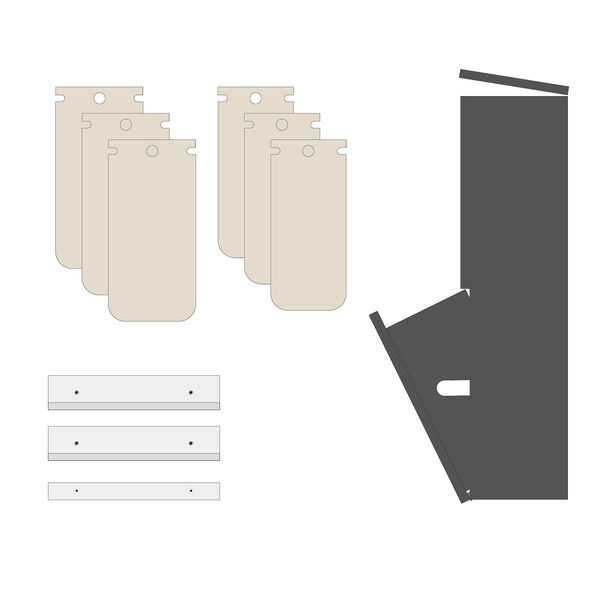 SORTED Standard Tall affaldssortering, carbon grey, DesignLife