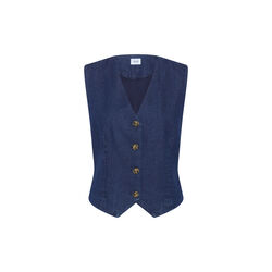JaclynSZ Vest, dark blue denim, Saint Tropez