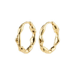 ZION Organic Shaped Hoops Medium, gold plated ZION Organic Shaped Hoops Medium, gold plated, Pilgrim