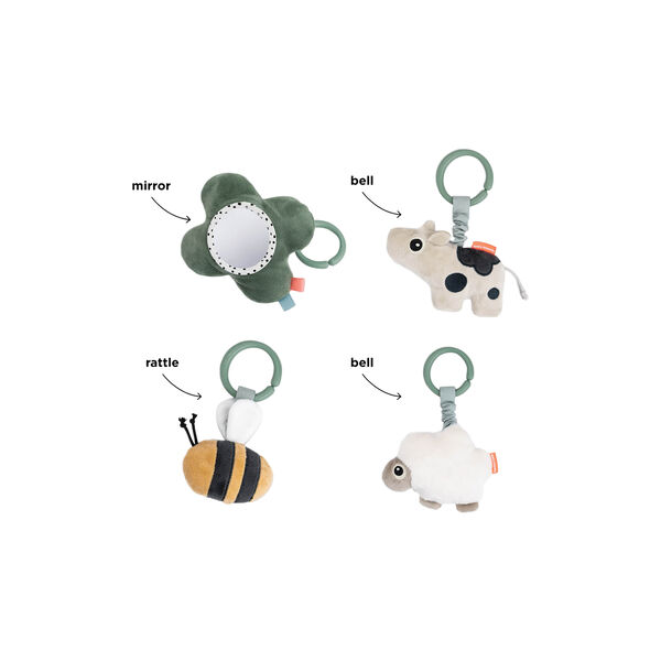 Tiny Farm aktivitets legetæppe, green, Done by Deer