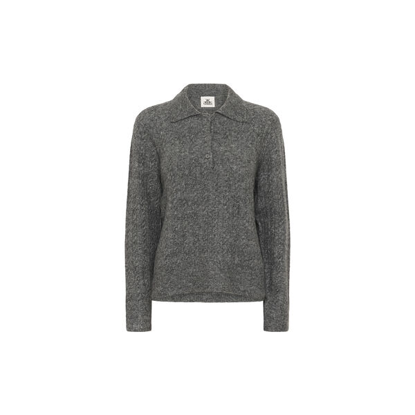 KBBrona Noabelle Polo, medium grey melange, Karen by Simonsen