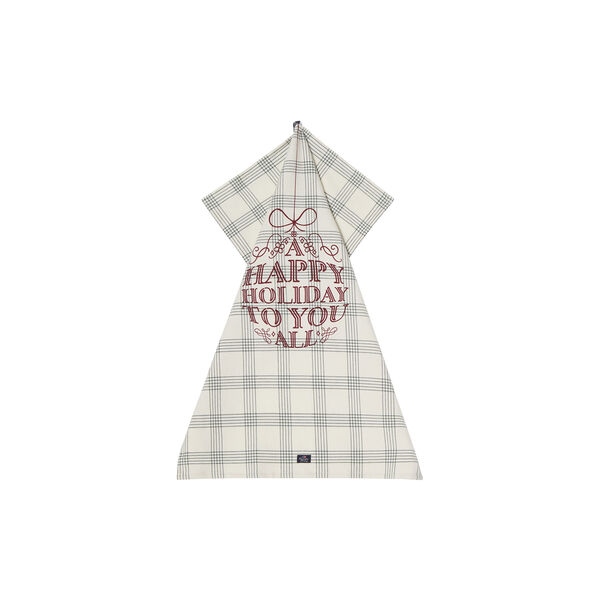 Happy Holiday Kitchen Towel, white/green, Lexington