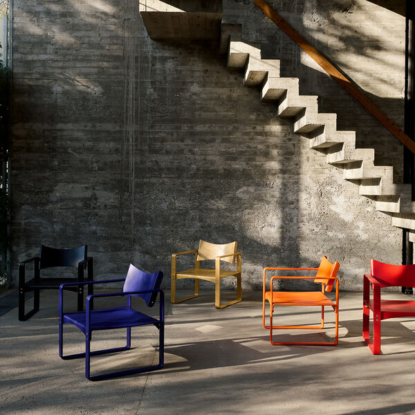 270 F loungestol, orange red, Verpan