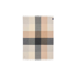 Icons Checked&nbsp;Recycled&nbsp;Wool&nbsp;Throw, white/beige/grey, Lexington