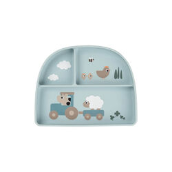 Tiny farm stick&stay inddelt tallerken, blue, Done by Deer