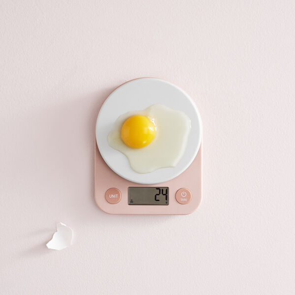 FOODIE køkkenvægt, light rose, RIG-TIG
