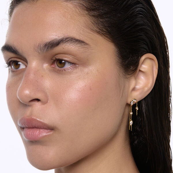 Swift Earring 03 H&oslash;jre, guld, Maria Black