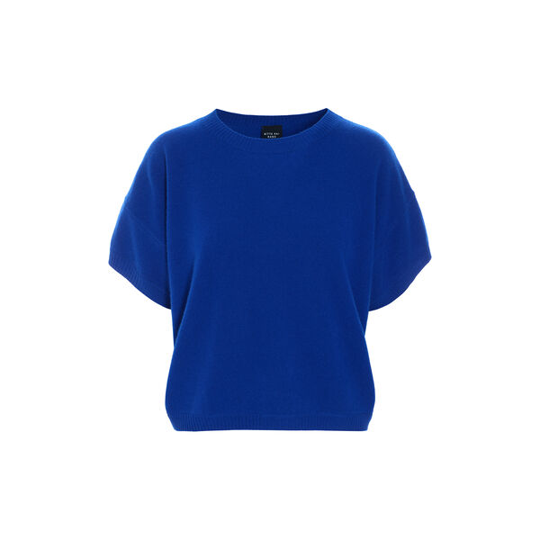 Cloud cashmere kortærmet bluse, fresh blue, BITTE KAI RAND